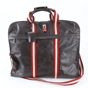 Bally Trainspotting Leather 2-Way Garment Shoulder Bag, Brown, Men's